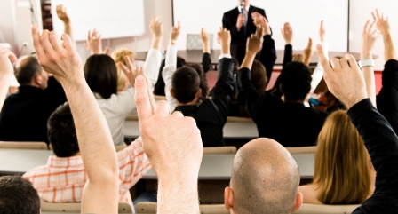 Raised Hands aerial view